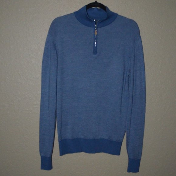 $198 NWOT Sz M Peter Millar Blue Soft Lightweight Pullover - Picture 1 of 5